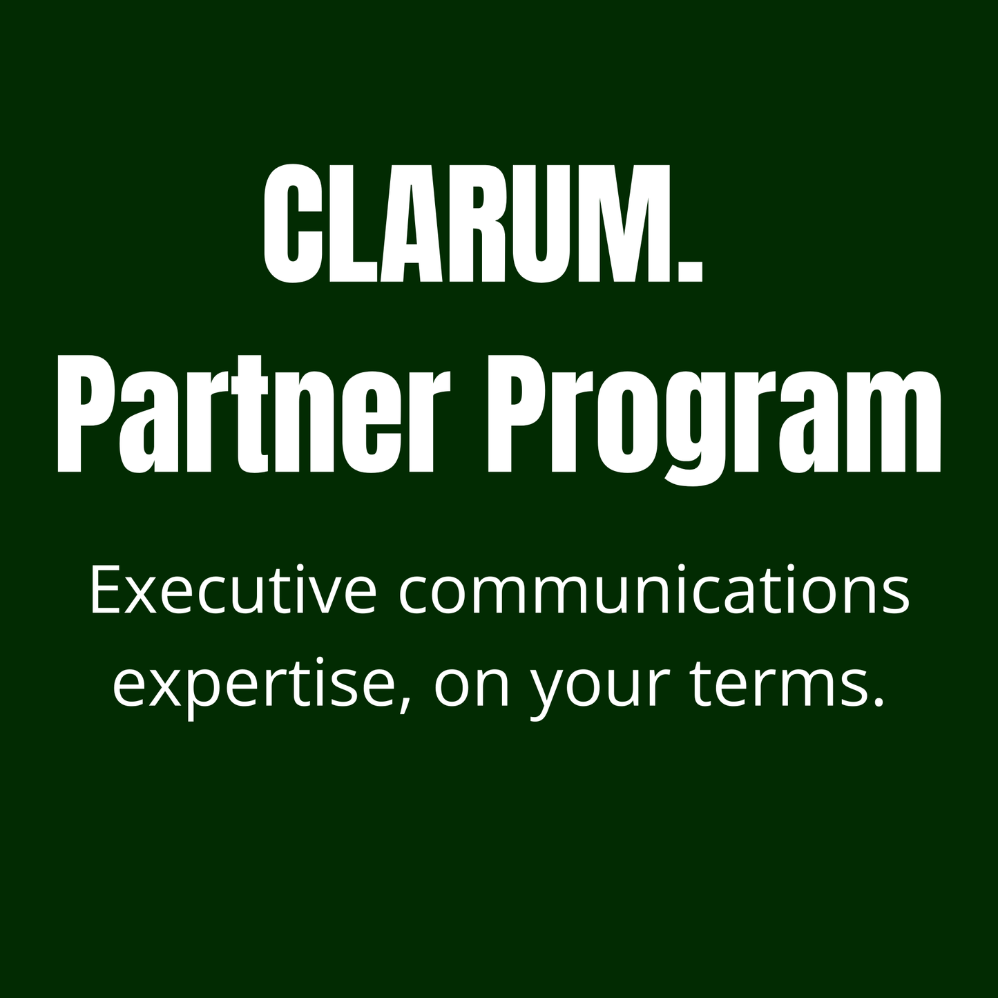 CLARUM. Partner Program